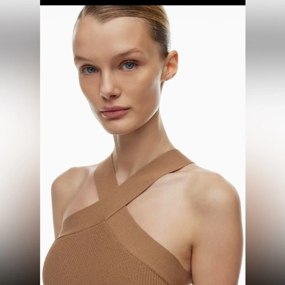 Babaton $110 Sculpt Knit Criss Cross Dress Medium - Picture 3 of 9